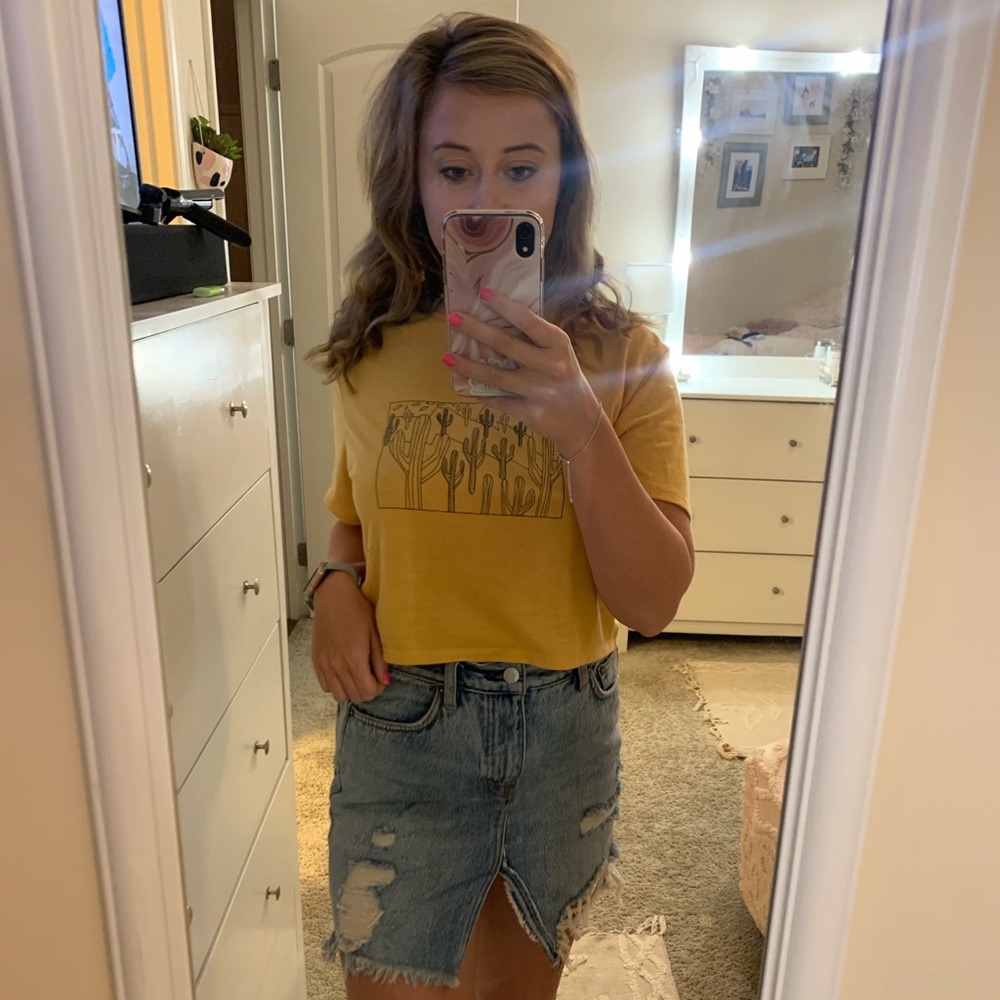 Free People Denim Skirt Size 26 - Picture 5 of 5